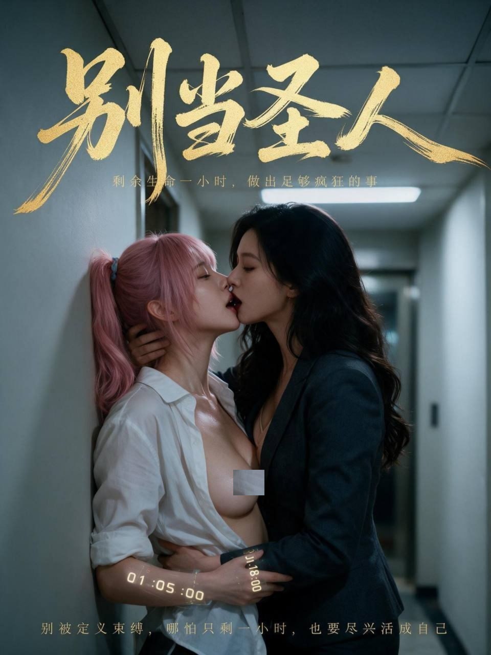AI短剧《别当圣人 》1-4 女同片建模美剧情离谱